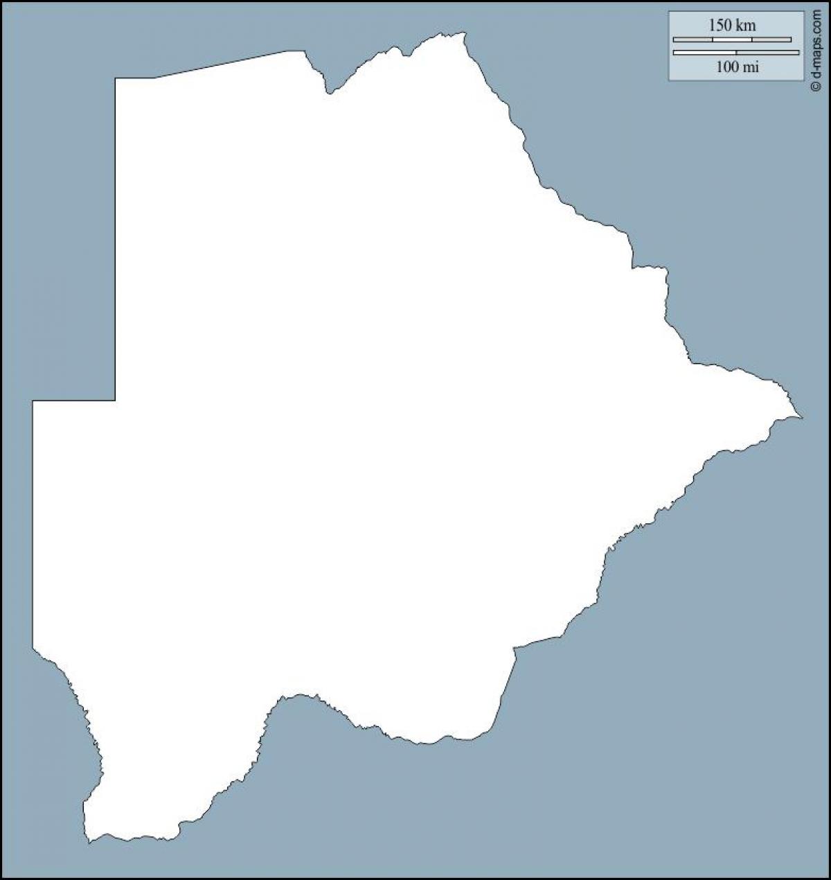 карта Ботсвана карта