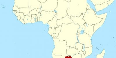 Карта на Ботсвана в света